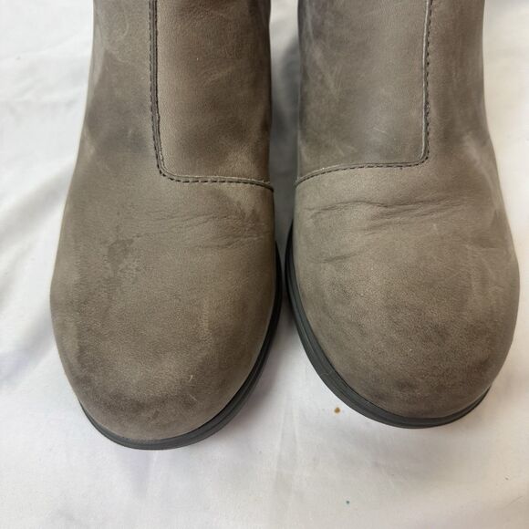 Sorel Evie II Womens Bootie Sz 9.5 Beige Leather Side Zip Waterproof Ankle Boots - Picture 2 of 10